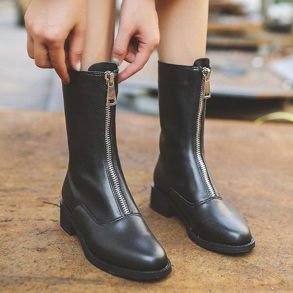 zipper round toe women's boots autumn winter footwear flat heel boots-women shoes luxury designer 2020 mid-calf rubber low, Black
zipper round toe women's boots autumn winter footwear flat heel boots-women shoes luxury designer 2020 mid-calf rubber low, Black