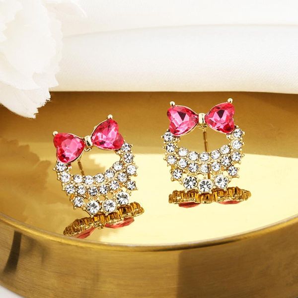 stud trendy exquisite bowknot pink crystal earrings for women designer creativity luxury jewelry s925 needle zircon, Golden;silver
stud trendy exquisite bowknot pink crystal earrings for women designer creativity luxury jewelry s925 needle zircon, Golden;silver