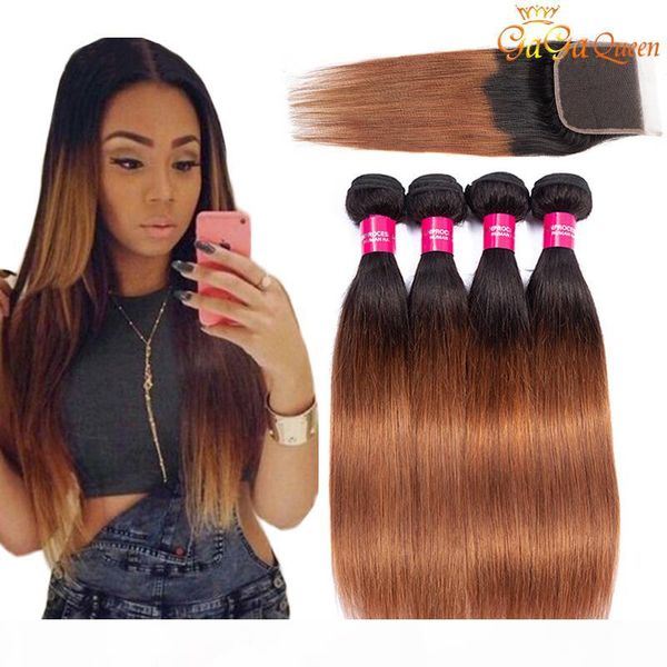 gagaqueen hair brazilian straight hair bundles with closure 1b 30 ombre brazilian human hair weaves with closure, Black;brown
gagaqueen hair brazilian straight hair bundles with closure 1b 30 ombre brazilian human hair weaves with closure, Black;brown