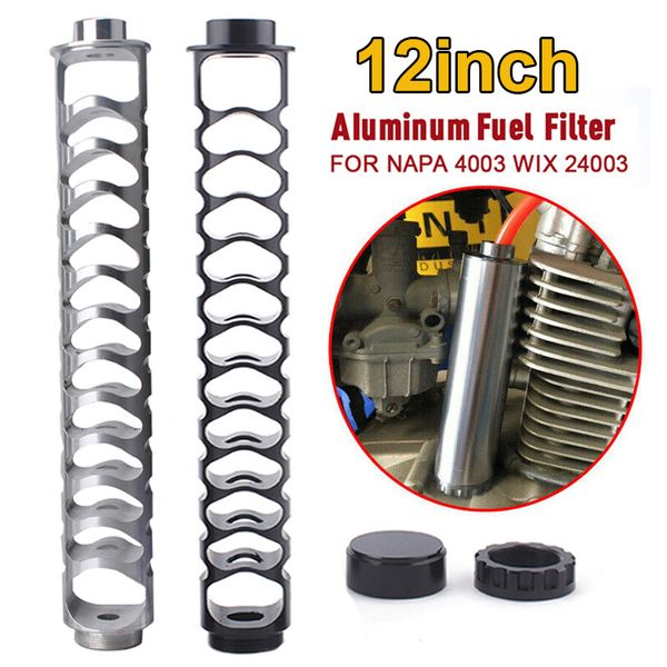 new 12inch larger 1/2-28 5/8-24 aluminum single core solvent trap spiral increase car fuel filter for napa 4003 wix 24003 filters
new 12inch larger 1/2-28 5/8-24 aluminum single core solvent trap spiral increase car fuel filter for napa 4003 wix 24003 filters