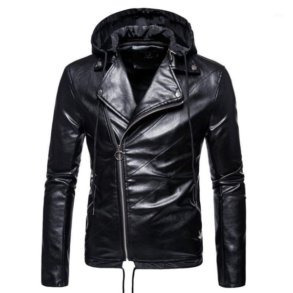 autumn new men's windbreker long sleeve solid hooded zipper locomotive personality fashion male coat1, Black
autumn new men's windbreker long sleeve solid hooded zipper locomotive personality fashion male coat1, Black