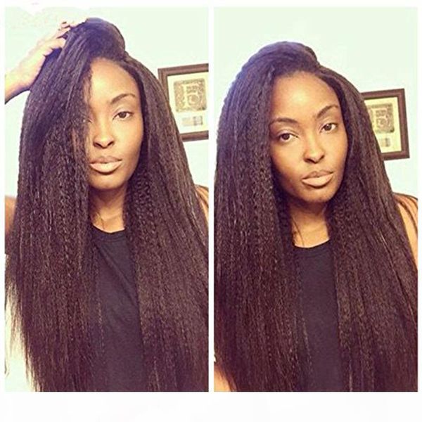 pre plucked full lace human hair wigs kinky straight brazilian remy for black women with baby hair bleach knots, Black;brown
pre plucked full lace human hair wigs kinky straight brazilian remy for black women with baby hair bleach knots, Black;brown