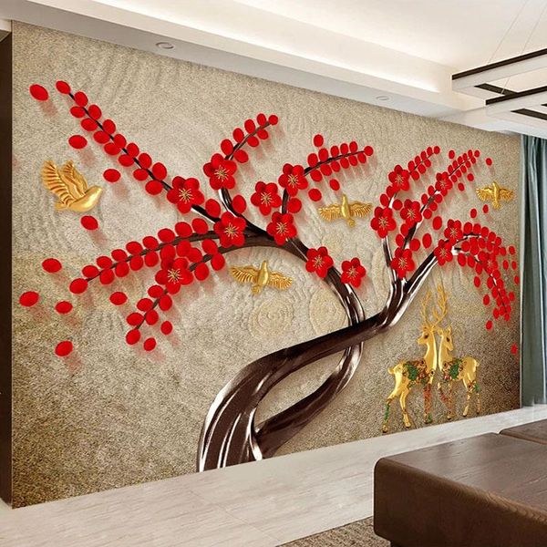 custom mural european style retro 3d elk red flower bird tree wallpaper for living room sofa tv background p wall covering
custom mural european style retro 3d elk red flower bird tree wallpaper for living room sofa tv background p wall covering