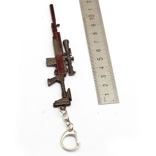 

chain weapon kar98k akm model key hsic pubg ak 47 toys gun keychains llaveros chaveiro sleutelhanger keyring holder dros, Silver