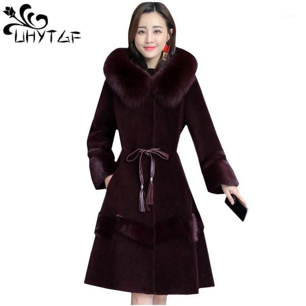 uhytgf new winter fur jacket womens sheep shearing mink hair long outerwear faux fur collar hooded lady coat 831, Black
uhytgf new winter fur jacket womens sheep shearing mink hair long outerwear faux fur collar hooded lady coat 831, Black