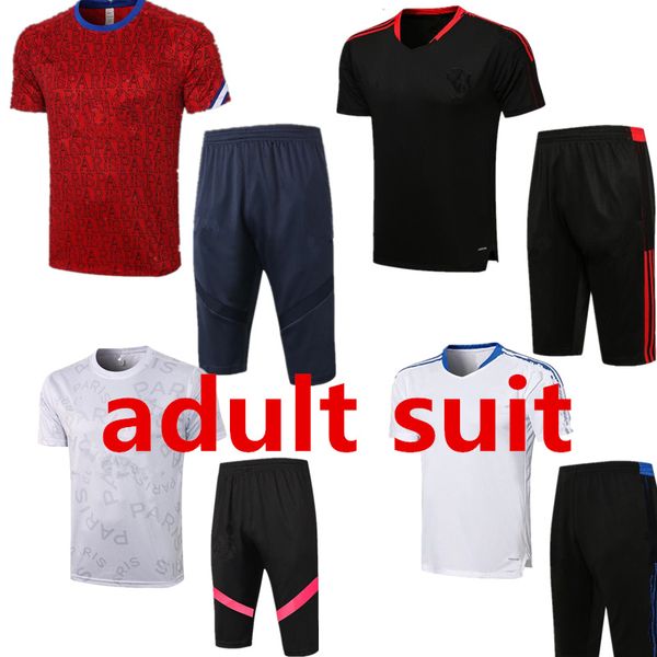 2022 2023 men short sleeve tracksuit soccer training suit t-shirt cropped pants, 3/4 pants football uniform set, Black
2022 2023 men short sleeve tracksuit soccer training suit t-shirt cropped pants, 3/4 pants football uniform set, Black