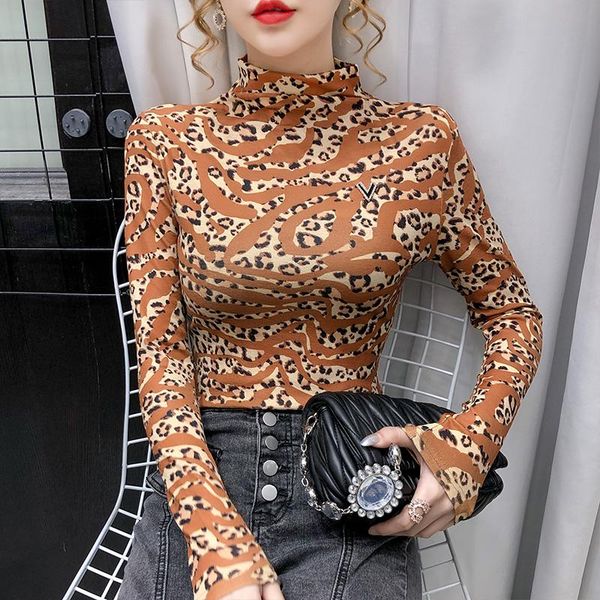clothes leopard print female long sleeve woman t-shirts half-turtleneck t-shirt women plus size 2020 autumn, White
clothes leopard print female long sleeve woman t-shirts half-turtleneck t-shirt women plus size 2020 autumn, White