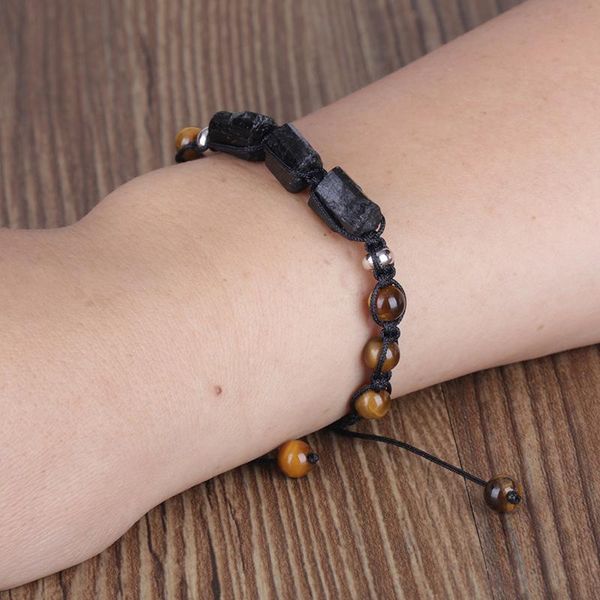 charm natural rough black tourmaline healing stone bead yellow brown tiger eye nylon rope adjustable weave bracelet unisex
charm natural rough black tourmaline healing stone bead yellow brown tiger eye nylon rope adjustable weave bracelet unisex