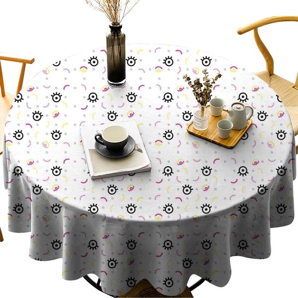 luxurious round table cloth wrinkle resistant childish pattern with abstract eyes dots and curves cute cartoon style fun
luxurious round table cloth wrinkle resistant childish pattern with abstract eyes dots and curves cute cartoon style fun