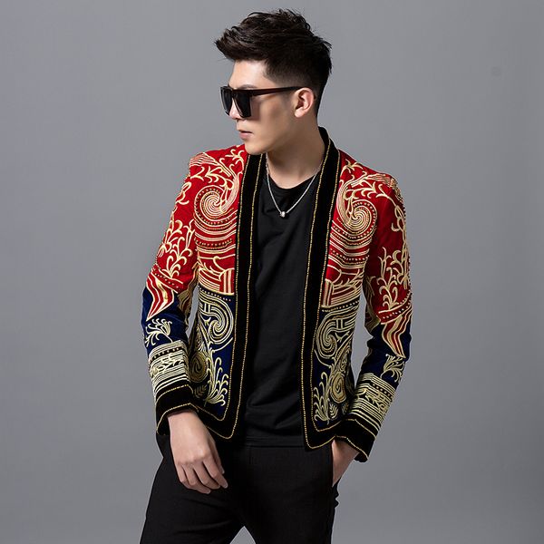 2020 wormnanship embroider heavy and account stage attire for dj party singer luxury club outfit male blouse overcoat 4nw2, White;black
2020 wormnanship embroider heavy and account stage attire for dj party singer luxury club outfit male blouse overcoat 4nw2, White;black