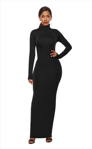 autumn winter new elegant long sleeve turtleneck long dress solid casual robe high stretchy bodycon yellow maxi dress plus sizes, Black;gray
autumn winter new elegant long sleeve turtleneck long dress solid casual robe high stretchy bodycon yellow maxi dress plus sizes, Black;gray