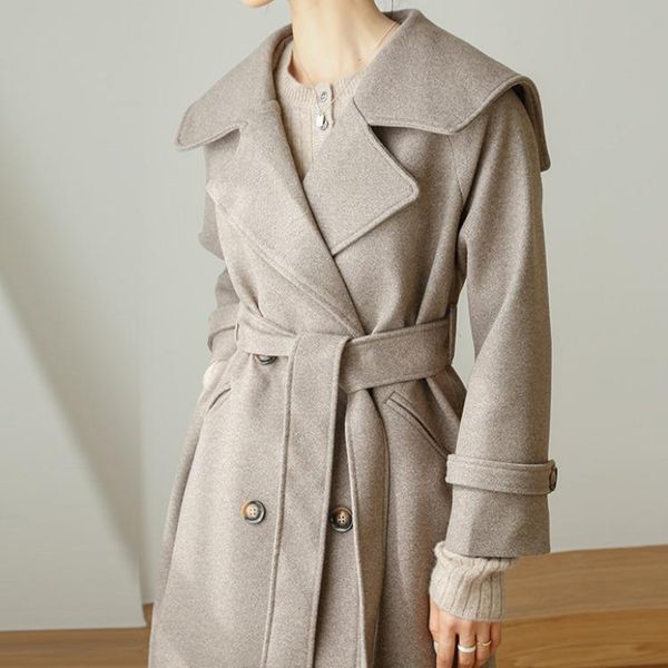 women's wool & blends fall, easing the double-breasted accept waist paragraph dust coat grows in woolen cloth clip female navy cotton, Black
women's wool & blends fall, easing the double-breasted accept waist paragraph dust coat grows in woolen cloth clip female navy cotton, Black