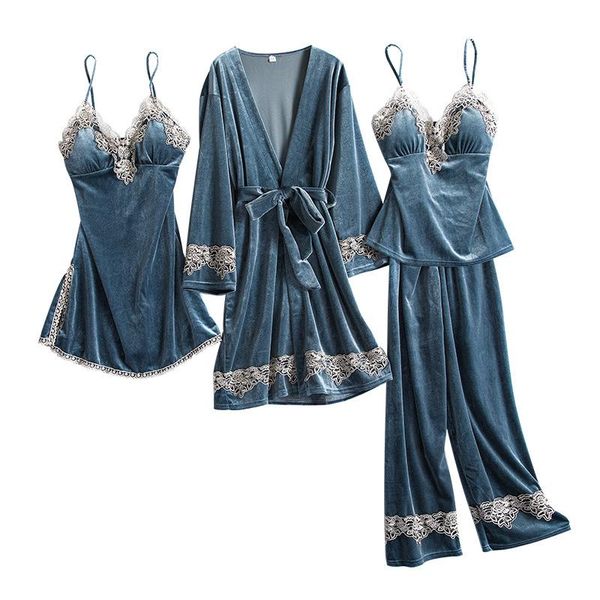 women's sleepwear 4 pcs women nightgown robe sets solid cardigan wear a belt velvet bathrobe with chest pad winter keep warm homewear, Black;red
women's sleepwear 4 pcs women nightgown robe sets solid cardigan wear a belt velvet bathrobe with chest pad winter keep warm homewear, Black;red