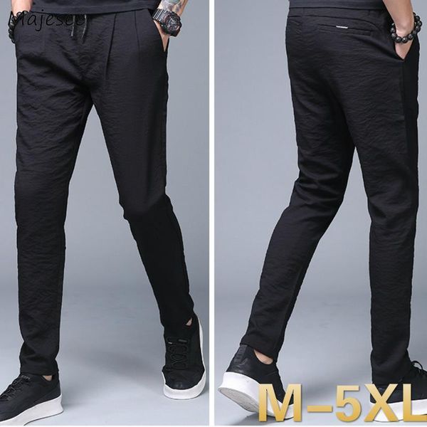 casual pants men spring solid pleated drawstring full-length large size 5xl loose korean thin leisure mens trousers simple daily, Black
casual pants men spring solid pleated drawstring full-length large size 5xl loose korean thin leisure mens trousers simple daily, Black