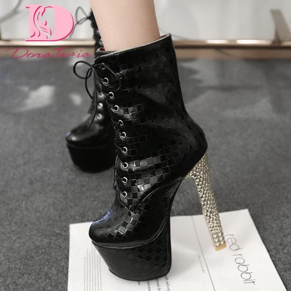doratasia new fashion female high platform ankle boots zip thick high heels boots women 2021 party elegant shoes woman, Black
doratasia new fashion female high platform ankle boots zip thick high heels boots women 2021 party elegant shoes woman, Black