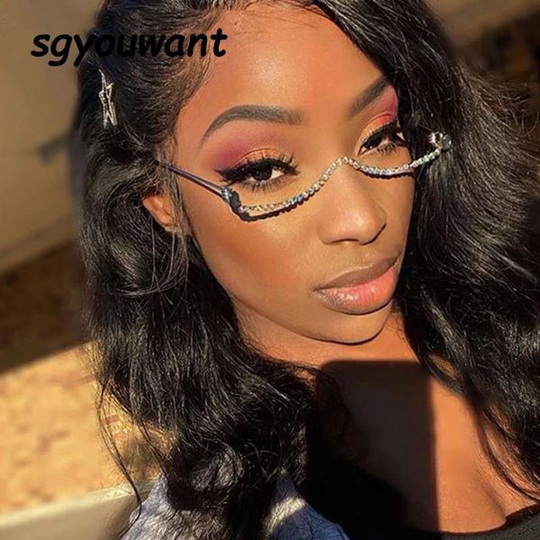 sunglasses luxury fashion diamond eyeglasses alloy frame for women green and red pink gem lensless chain pendant half glasses, White;black
sunglasses luxury fashion diamond eyeglasses alloy frame for women green and red pink gem lensless chain pendant half glasses, White;black