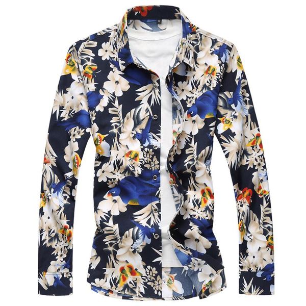 men's casual shirts nice spring autumn shirt men fashion flower printing long sleeve male full size -7xl, White;black
men's casual shirts nice spring autumn shirt men fashion flower printing long sleeve male full size -7xl, White;black
