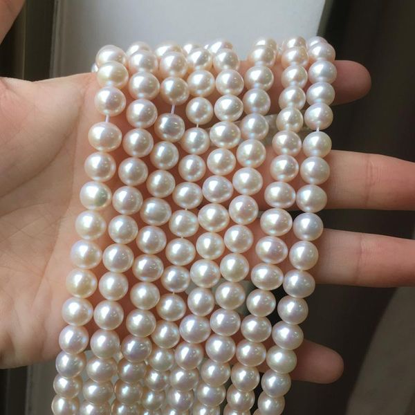 chains loose pearl strand necklace round shape with size 8-9mm perfect luster for diy jewelry, Silver
chains loose pearl strand necklace round shape with size 8-9mm perfect luster for diy jewelry, Silver