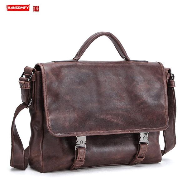 briefcases genuine leather men's shoulder messenger bag multifunctional men portable briefcase soft handbags
briefcases genuine leather men's shoulder messenger bag multifunctional men portable briefcase soft handbags