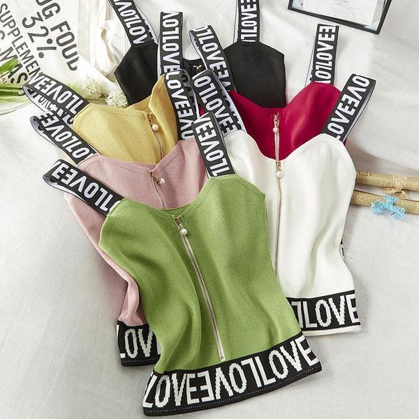 летняя буква печать вязаные camis женщины sexy v-вырез без рукавов танк верхняя весенняя молния короткие женские вершины, White
летняя буква печать вязаные camis женщины sexy v-вырез без рукавов танк верхняя весенняя молния короткие женские вершины, White