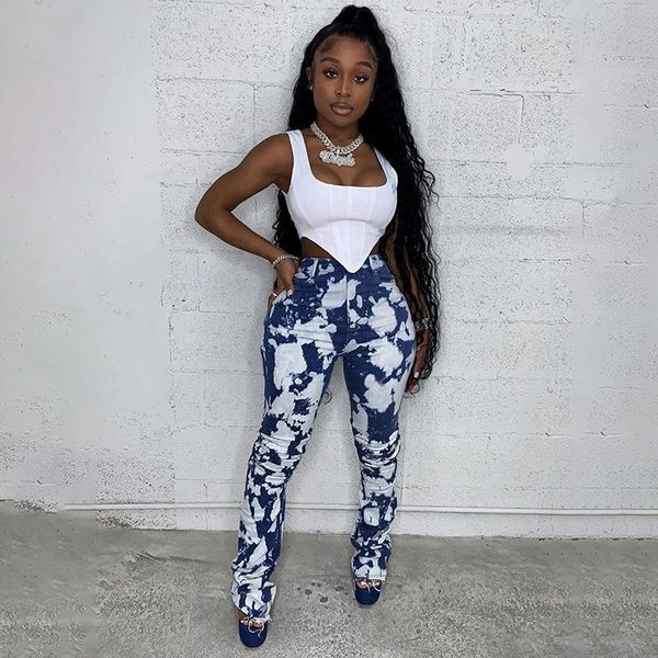 women's pants & capris tie dye jeans stacked flare autumn women fashion high waist skinny trousers pleated denim blue streetwear, Black;white
women's pants & capris tie dye jeans stacked flare autumn women fashion high waist skinny trousers pleated denim blue streetwear, Black;white
