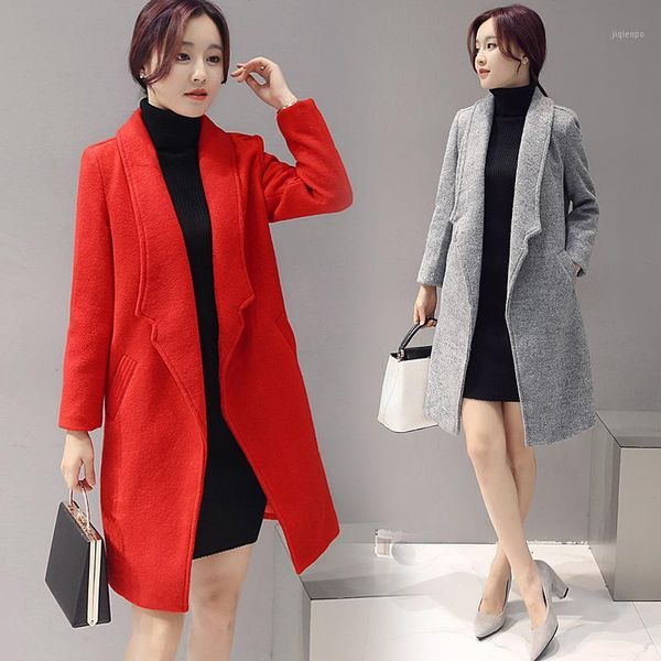 women's wool & blends office lady slim long women coat pockets open stitch winter jacket turn-down collar cashmere 20211, Black
women's wool & blends office lady slim long women coat pockets open stitch winter jacket turn-down collar cashmere 20211, Black