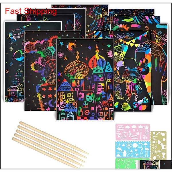 lelance 50 sheets scratch art paper set, arts and crafts supplies for kids birthday party favors rainbow scratch pap qyleox toys2010
lelance 50 sheets scratch art paper set, arts and crafts supplies for kids birthday party favors rainbow scratch pap qyleox toys2010