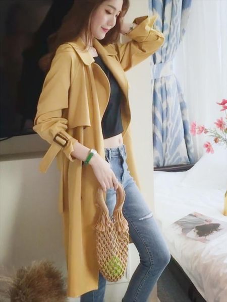 omen clothing spring autumn double breasted md-long coat 2020 new fashion belt rench coat for women outwears trench, Tan;black
omen clothing spring autumn double breasted md-long coat 2020 new fashion belt rench coat for women outwears trench, Tan;black