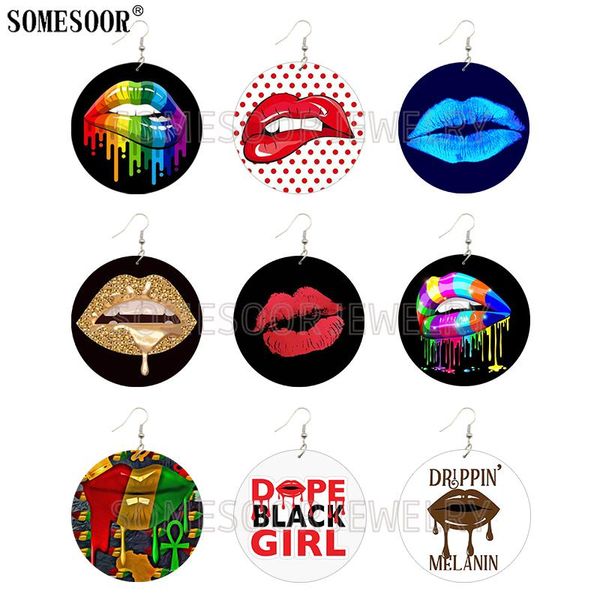 dangle & chandelier somesoor jewelry drippin melanin lips wooden circular both sides printing pattern natural black fashion earrings for wom, Silver
dangle & chandelier somesoor jewelry drippin melanin lips wooden circular both sides printing pattern natural black fashion earrings for wom, Silver