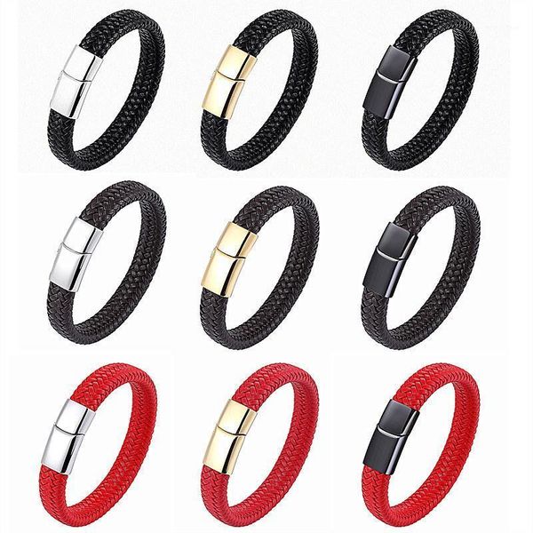 charm bracelets wholesale men braided leather stainless steel magnetic clasp fashion bangles women friendship bracelet1, Golden;silver
charm bracelets wholesale men braided leather stainless steel magnetic clasp fashion bangles women friendship bracelet1, Golden;silver