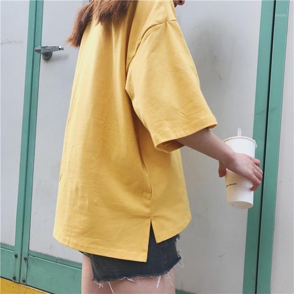 women's t-shirt korean summer 2021 style women casual loose o-neck short sleeve tees letter dog print white yellow slit basic yfy811
women's t-shirt korean summer 2021 style women casual loose o-neck short sleeve tees letter dog print white yellow slit basic yfy811
