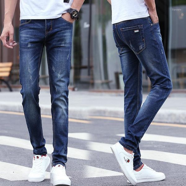 fashion casual stretch denim zipper chain slim fit young men's jeans flying slim jeans jogging pants pencil men1, Blue
fashion casual stretch denim zipper chain slim fit young men's jeans flying slim jeans jogging pants pencil men1, Blue