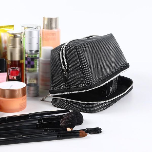 cosmetic bags & cases double-deck nylon makeup for women men solid large capacity zipper case organizer portable travel wash bag neceser
cosmetic bags & cases double-deck nylon makeup for women men solid large capacity zipper case organizer portable travel wash bag neceser