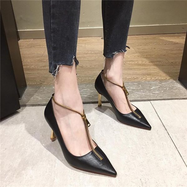 women high heels pumps office career shoes thin heels fashion women shoes pointed toe shallow string bead, Black
women high heels pumps office career shoes thin heels fashion women shoes pointed toe shallow string bead, Black