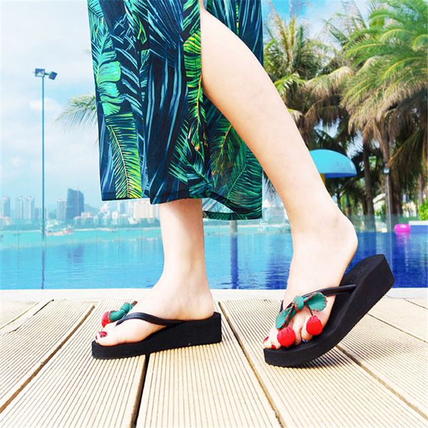 beach the fashionable women's summer cherry blossom platform of basic slippers ladies'holiday guys, Black
beach the fashionable women's summer cherry blossom platform of basic slippers ladies'holiday guys, Black