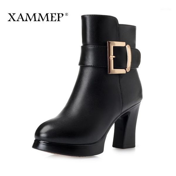 boots women winter shoes genuine leather natural wool plush ankle brand platform xammep1, Black
boots women winter shoes genuine leather natural wool plush ankle brand platform xammep1, Black