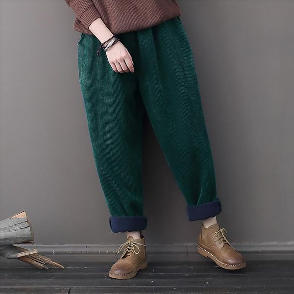 2020 autumn winter classic corduroy harem pants women velvet warm radish pants female casual trousers vintage, Black;white
2020 autumn winter classic corduroy harem pants women velvet warm radish pants female casual trousers vintage, Black;white