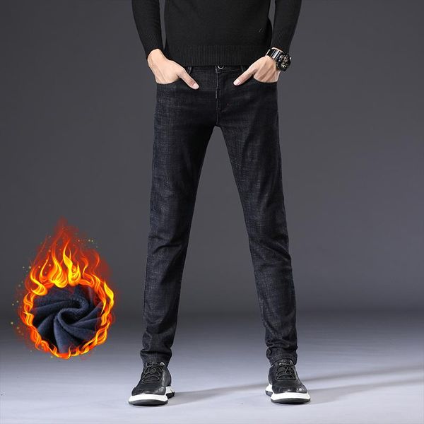men's jeans men winter 2021 black fleece warm pants plus size straight full length trousers solid color fashion casual, Blue
men's jeans men winter 2021 black fleece warm pants plus size straight full length trousers solid color fashion casual, Blue