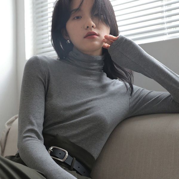 new 2021 solid pile skinny neck versatile t-shirt for wo cotton high collar down to woman's shirt autumn and winter e96l, White
new 2021 solid pile skinny neck versatile t-shirt for wo cotton high collar down to woman's shirt autumn and winter e96l, White