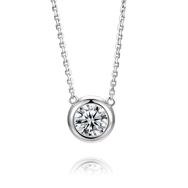 new moissanite diamond pendant necklace 18k white real solid gold necklace for women engament jewelry factory wholesale with certificate, Silver
new moissanite diamond pendant necklace 18k white real solid gold necklace for women engament jewelry factory wholesale with certificate, Silver