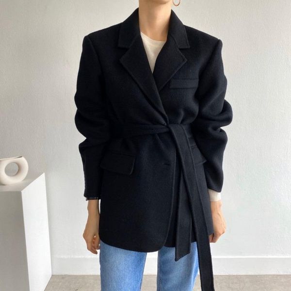 women's medium long woolen suit jackets elegant solid notched collar lace up woolen overcoats office lady winter outerwear, Black;brown
women's medium long woolen suit jackets elegant solid notched collar lace up woolen overcoats office lady winter outerwear, Black;brown