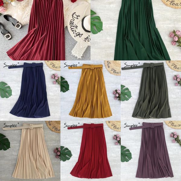 simplee fashion a-line women pleated skirt stripe loose 20 color skirt with belt elegant british style skirt autumn winter 2020 q1209, Black
simplee fashion a-line women pleated skirt stripe loose 20 color skirt with belt elegant british style skirt autumn winter 2020 q1209, Black