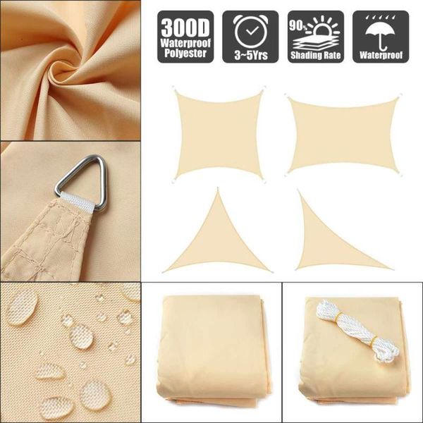 beige 300d waterproof awning, triangle, rectangle, square awning sail outdoor awning garden terrace swimming pool
beige 300d waterproof awning, triangle, rectangle, square awning sail outdoor awning garden terrace swimming pool