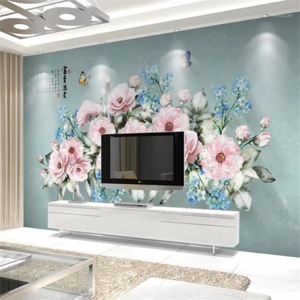 customized large wallpaper 3d hand-painted rich full house floral butterfly living room tv background wall painting 3d wallpaper1
customized large wallpaper 3d hand-painted rich full house floral butterfly living room tv background wall painting 3d wallpaper1