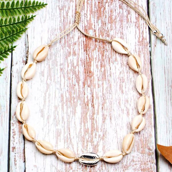 chokers 1pcs bohemia natural cowrie seashell weave adjustable choker necklace summer jewelry for girls women, Golden;silver
chokers 1pcs bohemia natural cowrie seashell weave adjustable choker necklace summer jewelry for girls women, Golden;silver