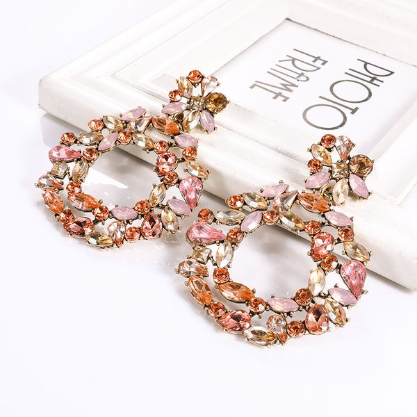 european and american geometric diamond earrings zircon luxury fashion simple round earrings female sale, Silver
european and american geometric diamond earrings zircon luxury fashion simple round earrings female sale, Silver