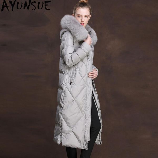 women's down & parkas ayunsue fur collar jacket woman hooded winter women long coat female korean pink jackets chaqueta mujer my3859, Black 
women's down & parkas ayunsue fur collar jacket woman hooded winter women long coat female korean pink jackets chaqueta mujer my3859, Black