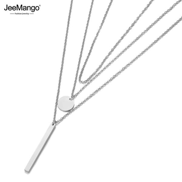 jeemango bohemia style three-layer geometric charm pendant necklaces for women titanium steel chain choker necklace jn19149, Silver
jeemango bohemia style three-layer geometric charm pendant necklaces for women titanium steel chain choker necklace jn19149, Silver