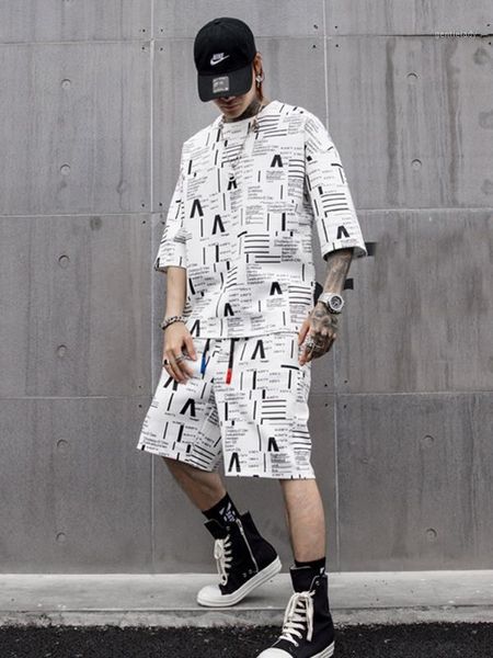 men's tracksuits men black white short sleeve t-shirt sets (t shirt+shorts) fashion casual male streetwear hip hop loose tee shirts sui, Gray
men's tracksuits men black white short sleeve t-shirt sets (t shirt+shorts) fashion casual male streetwear hip hop loose tee shirts sui, Gray