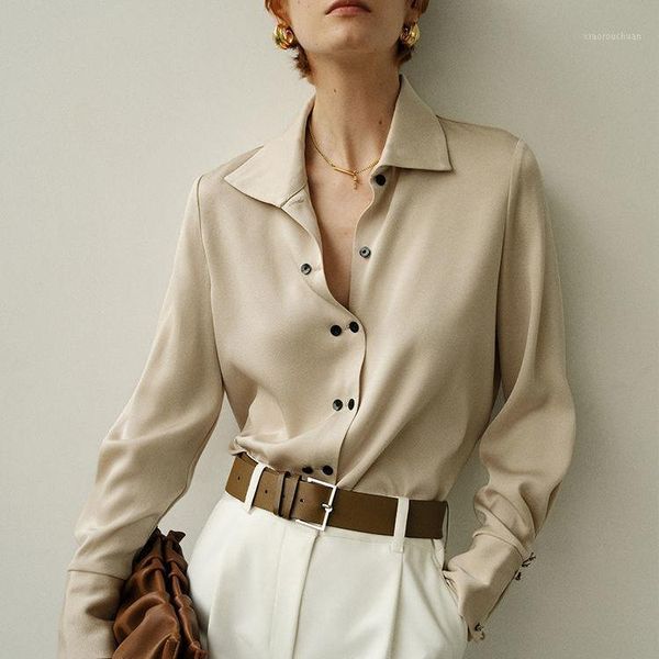 solid color satin women blouses 2020 fashion long sleeve turn down collar office shirt blouse shirt casual femininas blusa1, White
solid color satin women blouses 2020 fashion long sleeve turn down collar office shirt blouse shirt casual femininas blusa1, White